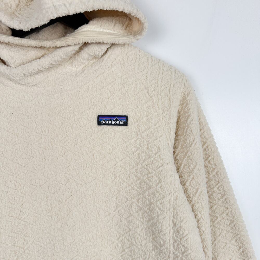 Patagonia Women's Diamond Capra Hoody Pullover Fleece Cream - M - Picture 2 of 10